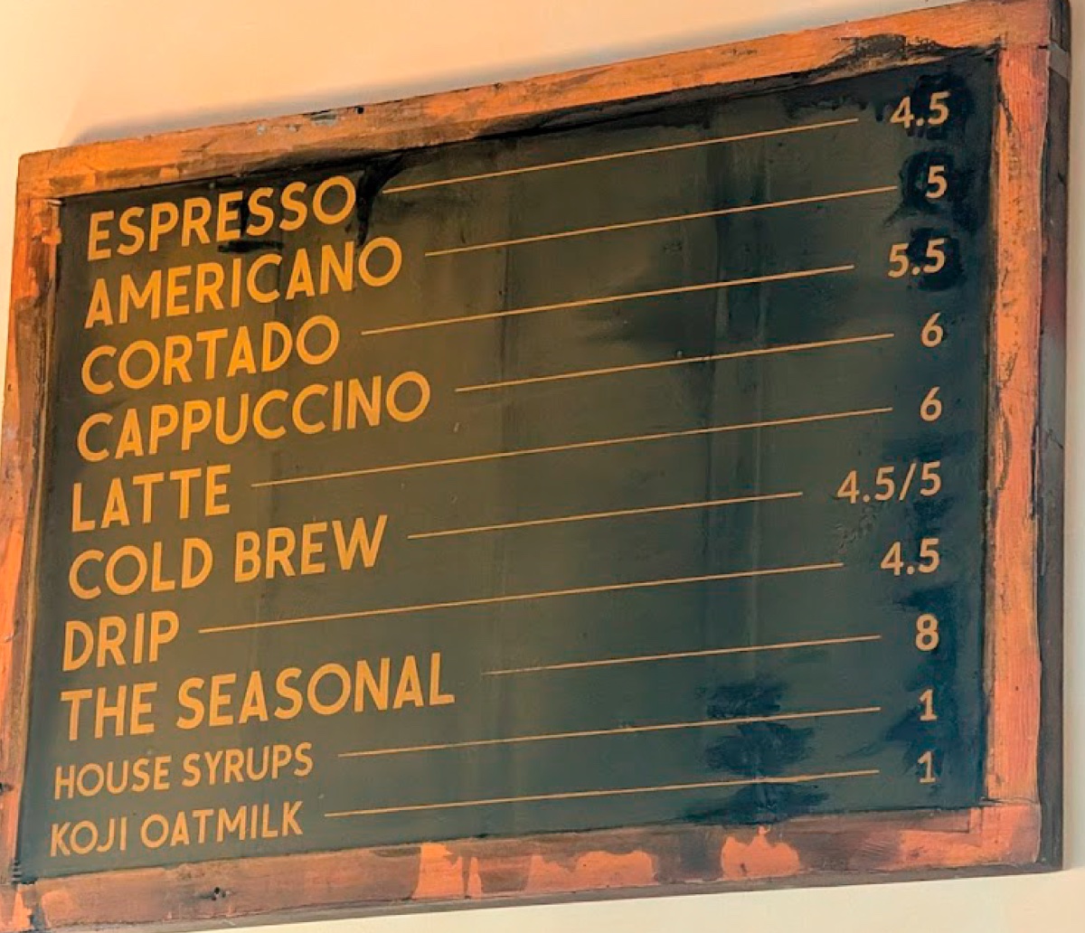 Earl menu board